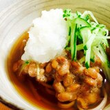 ねばトロ〜！腸内元気になる！納豆おろし蕎麦